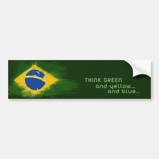 Brasil green and yellow bumpersticker (Voorkant)
