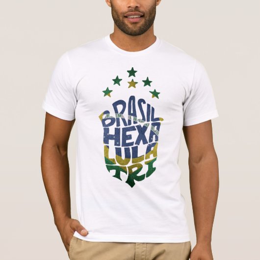 Brasil Hexa Lula Tri world cup T-shirt (Voorkant)
