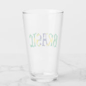 Brasil in het Portugees in vlagkleuren Glas (Achterkant)