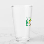 Brasil in het Portugees in vlagkleuren Glas (Rechts)