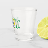 Brasil in vlag kleuren shot glas (Rechts)