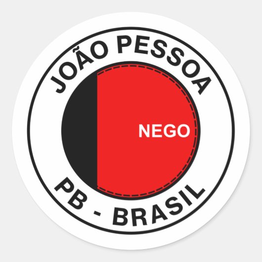 Brasil Joao Pessoa Paraiba Ronde Sticker (Voorkant)