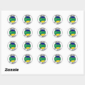 Brasil Macapa Amapa Bandeira Stamp Ronde Sticker (Vel)