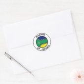 Brasil Macapa Amapa Bandeira Stamp Ronde Sticker (Envelop)
