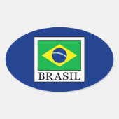 Brasil Ovale Sticker (Voorkant)