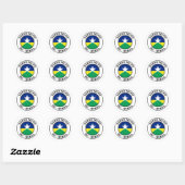 Brasil Porto Velho Rondonia RO Bandeira Stamp Ronde Sticker (Vel)