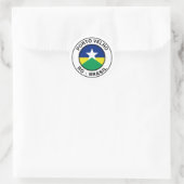 Brasil Porto Velho Rondonia RO Bandeira Stamp Ronde Sticker (Tas)