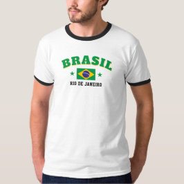 Brasil Rio de Janeiro Retro Vlag T-shirt