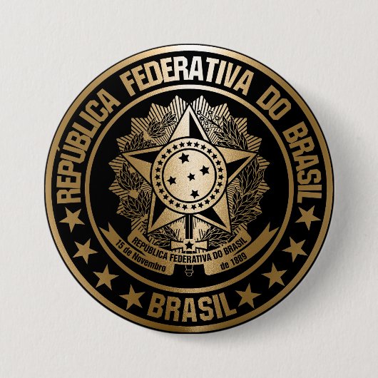 Brasil Ronde Button 7,6 Cm (Voorkant)