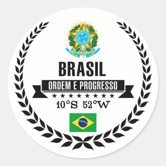 Brasil Ronde Sticker (Voorkant)