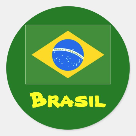 Brasil ronde stickers (Voorkant)
