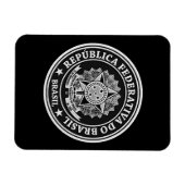Brasil Round Emblem Magneet (Horizontaal)