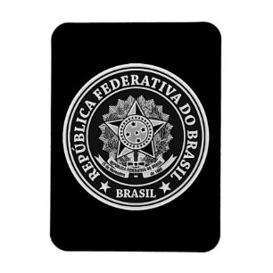 Brasil Round Emblem Magneet