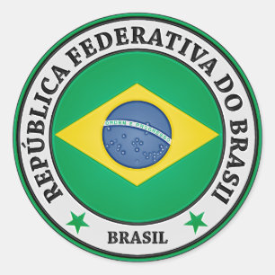 Brasil Round Emblem Ronde Sticker