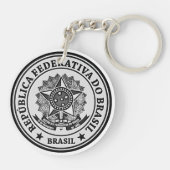 Brasil Round Emblem Sleutelhanger (Achterkant)