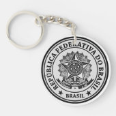 Brasil Round Emblem Sleutelhanger (Voorkant)