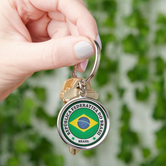 Brasil Round Emblem Sleutelhanger (Hand)