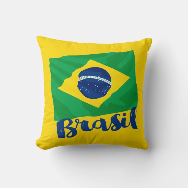 Brasil Sierkussen van de vlag van Brazilië (Voorkant)