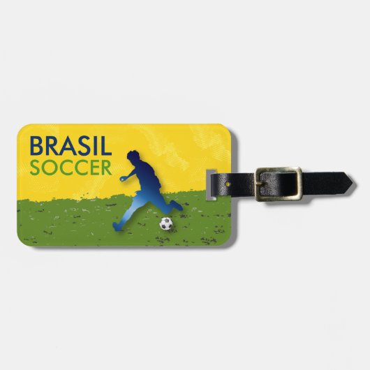 Brasil Soccer Bagagelabel (Voorkant horizontaal)