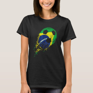 Brasil Soccer Brazilië Brasilian Flag Pride Soccer T-shirt
