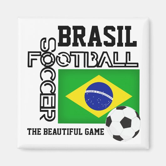 BRASIL Soccer Football Magneet (Voorkant)