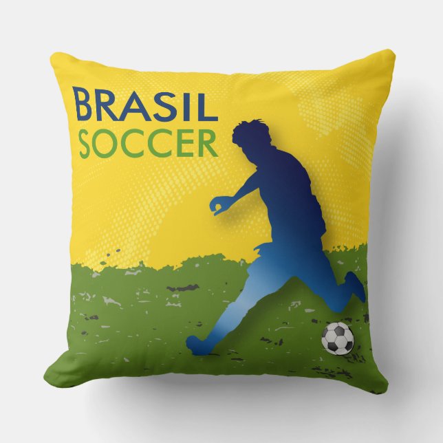Brasil Soccer Kussen (Voorkant)