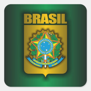 "Brasil Steel"-stickers Vierkante Sticker