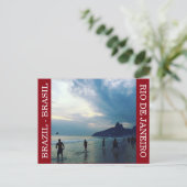brasil strand futbol briefkaart (Staand voorkant)