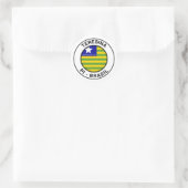 Brasil Teresina Piaui PI Bandeira Stamp Ronde Sticker (Tas)