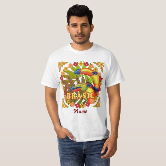 Brasil Toucans T-shirt op maat (Voorkant volledig)