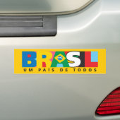 Brasil Um Pais de Todos Bumpersticker (Op auto)