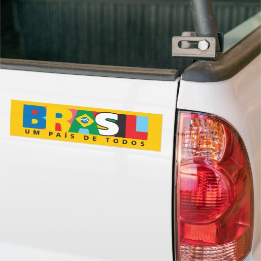 Brasil Um Pais de Todos Bumpersticker (Op Truck)