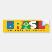 Brasil Um Pais de Todos Bumpersticker (Voorkant)