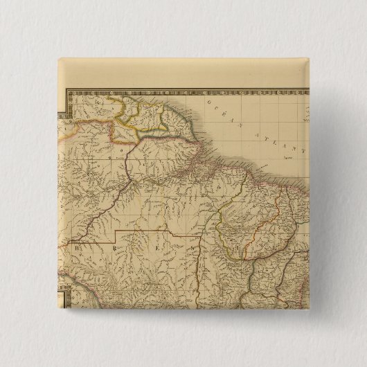 Brasil Vierkante Button 5,1 Cm (Voorkant)