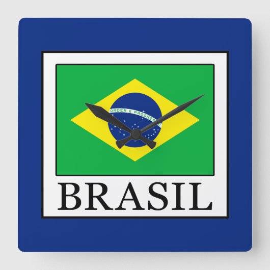 Brasil Vierkante Klok (Voorkant)