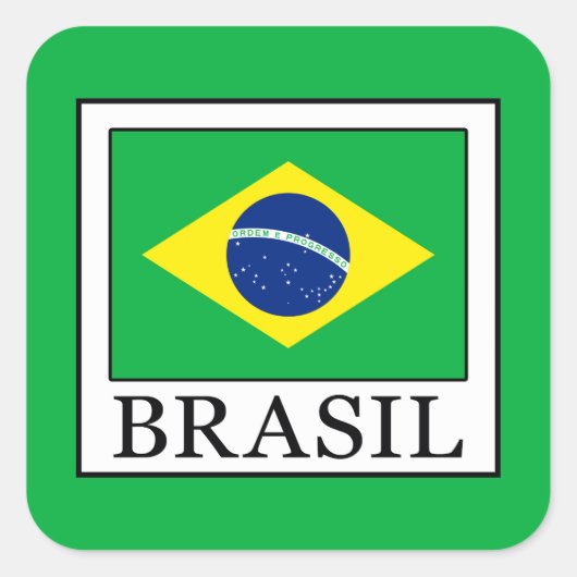 Brasil Vierkante Sticker (Voorkant)