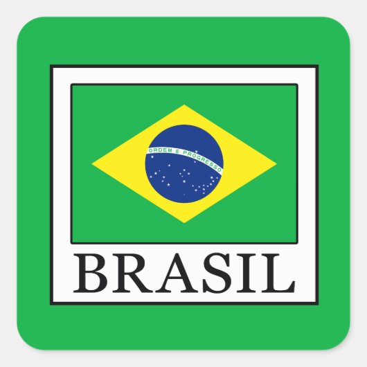 Brasil Vierkante Sticker (Voorkant)