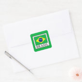 Brasil Vierkante Sticker (Envelop)