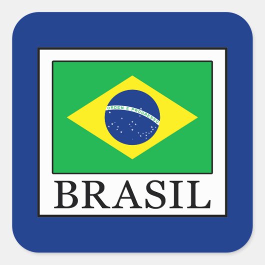 Brasil Vierkante Sticker (Voorkant)