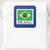Brasil Vierkante Sticker (Tas)