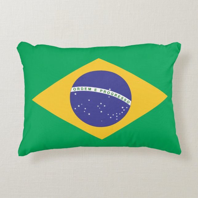 Brasil vlag accent kussen (Voorkant)