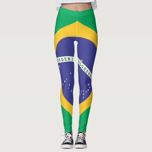 Brasil vlag leggings (Voorkant)
