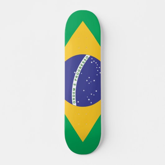 Brasil vlag persoonlijk skateboard (Voorkant)