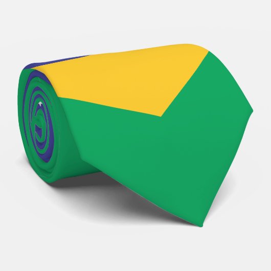 Brasil vlag stropdas (Opgerold)