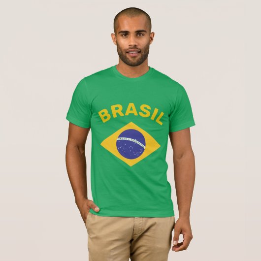 Brasil vlag t-shirt (Voorkant volledig)