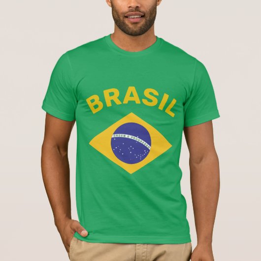 Brasil vlag t-shirt (Voorkant)