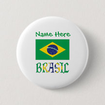 Brasil Vlag van Brazilië Groene Gepersonaliseerde 