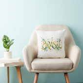 Brasil Watercolor Splatter Artistic Kussen (Stoel)