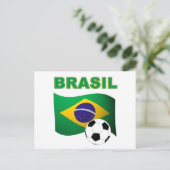 Brasil World Cup t-shirt Briefkaart (Staand voorkant)