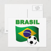 Brasil World Cup t-shirt Briefkaart (Voorkant / Achterkant)